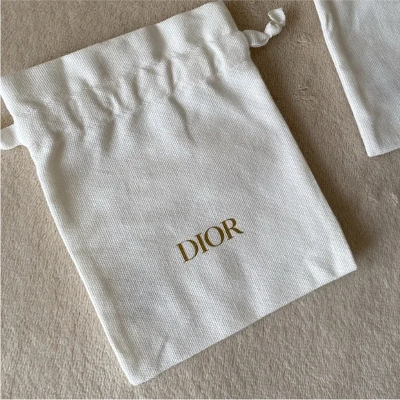2 Dior Cotton Mini Pouches / dust bag - NEW - Picture 4 of 4